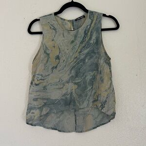 Ilana Kohn marbled silk tank top • small